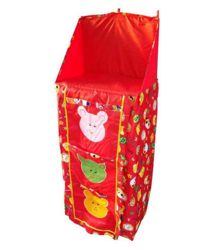 Taaza Garam Baby Almirah Hanging Four Cabinet In Red Color For Kids available at SnapDeal for Rs.449