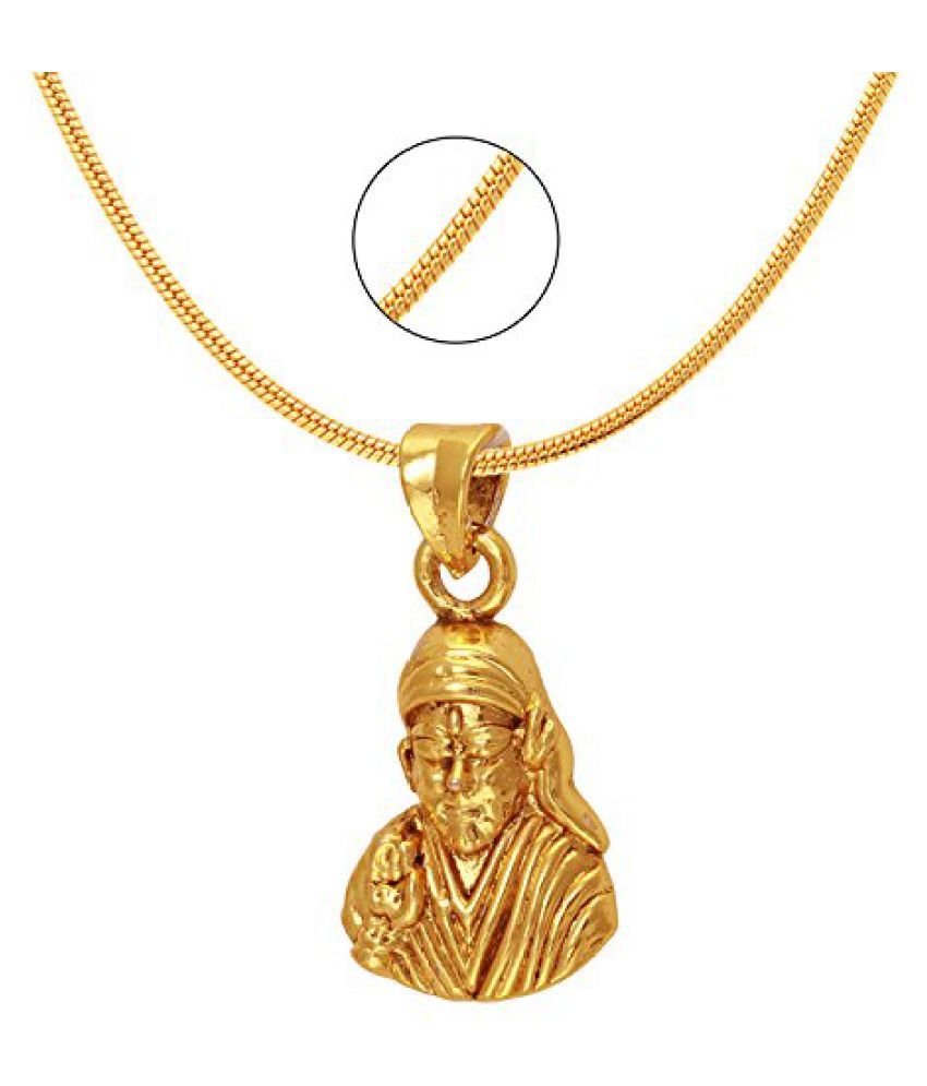 Mahi Exa Collection Sai Baba Gold Plated Religious God Pendant For Men & Women Ps6012025g available at snapdeal for Rs.249