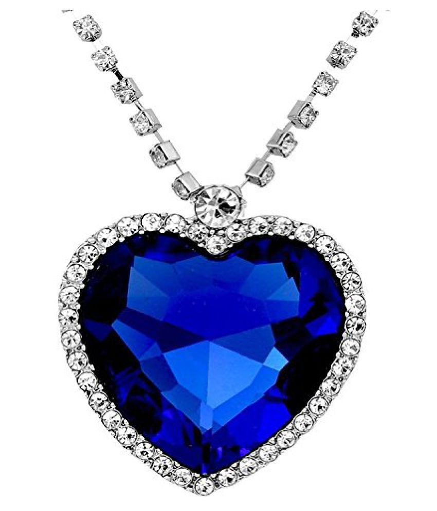 Valentine Gifts : Youbella Jewellery Valentine Collection Crystal Heart Titanic Pendant Necklace Jewellery For Girls And Women available at snapdeal for Rs.299