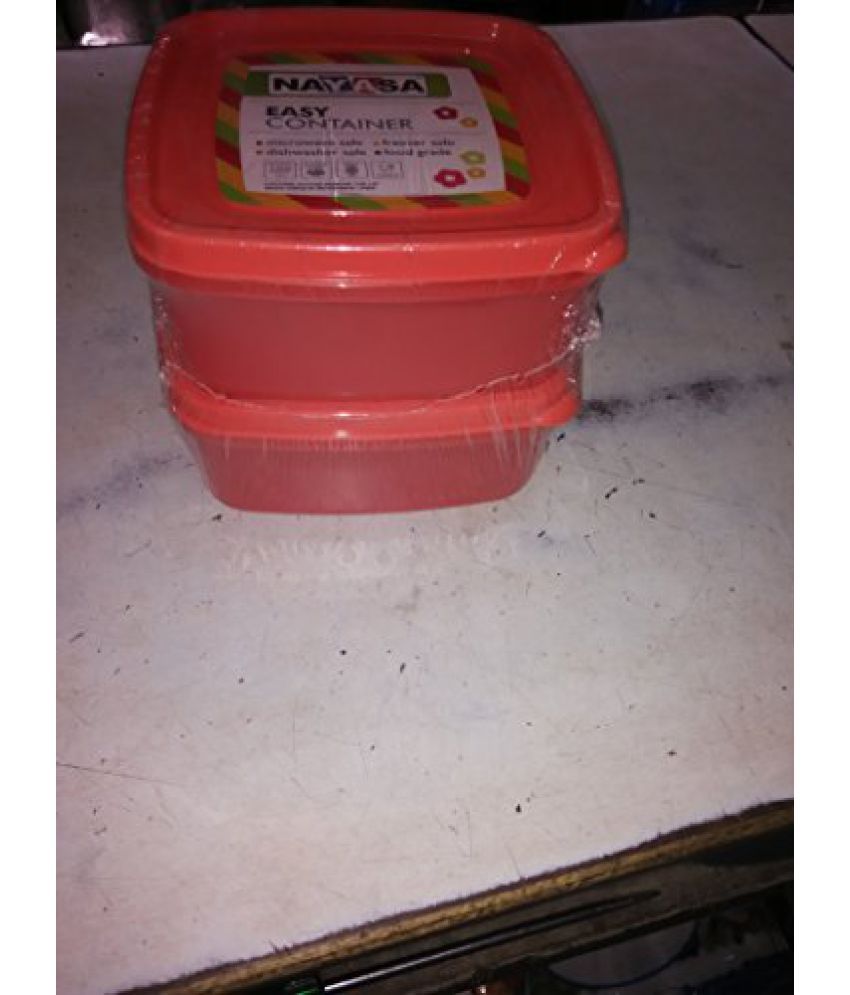 Nayasa Easy Funk Plastic Container Set, 1 Liter, Set Of 2, Red available at snapdeal for Rs.159