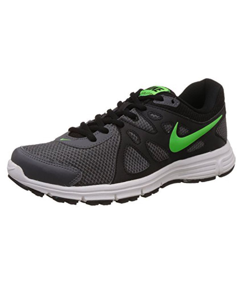 Nike Men's Revolution 2msl Black Green And White Running Shoes(554954-059) Size -5.5 Uk/india(6 Us)(38.5 Eu) available at snapdeal for Rs.2995