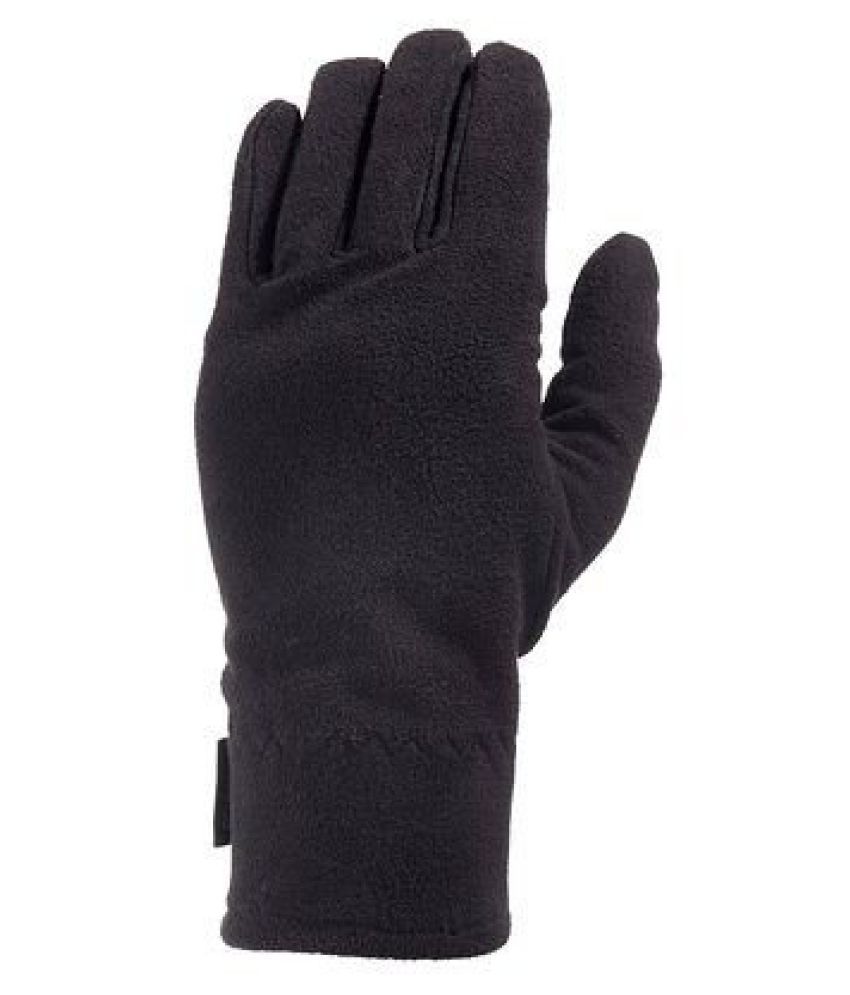 Quechua Forclaz 20 Adult Fleece Hiking Gloves - Black available at snapdeal for Rs.495