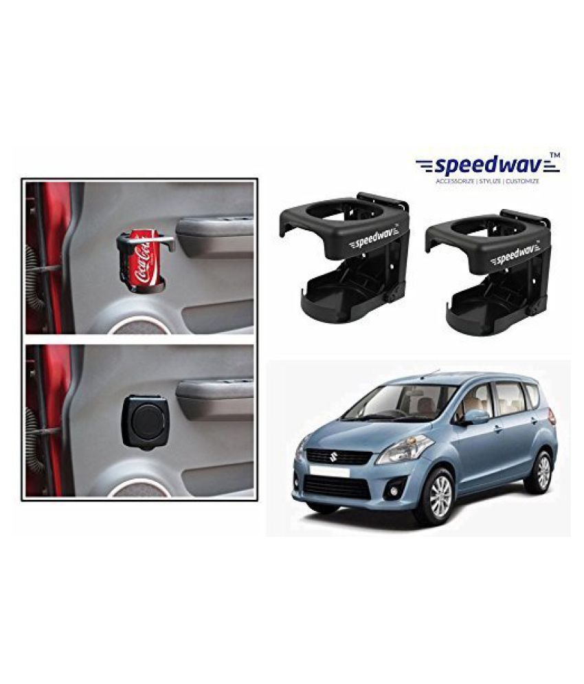 Speedwav Foldable Car Drink/can/bottle Holder Set Of 2 Black-maruti Ertiga available at snapdeal for Rs.328