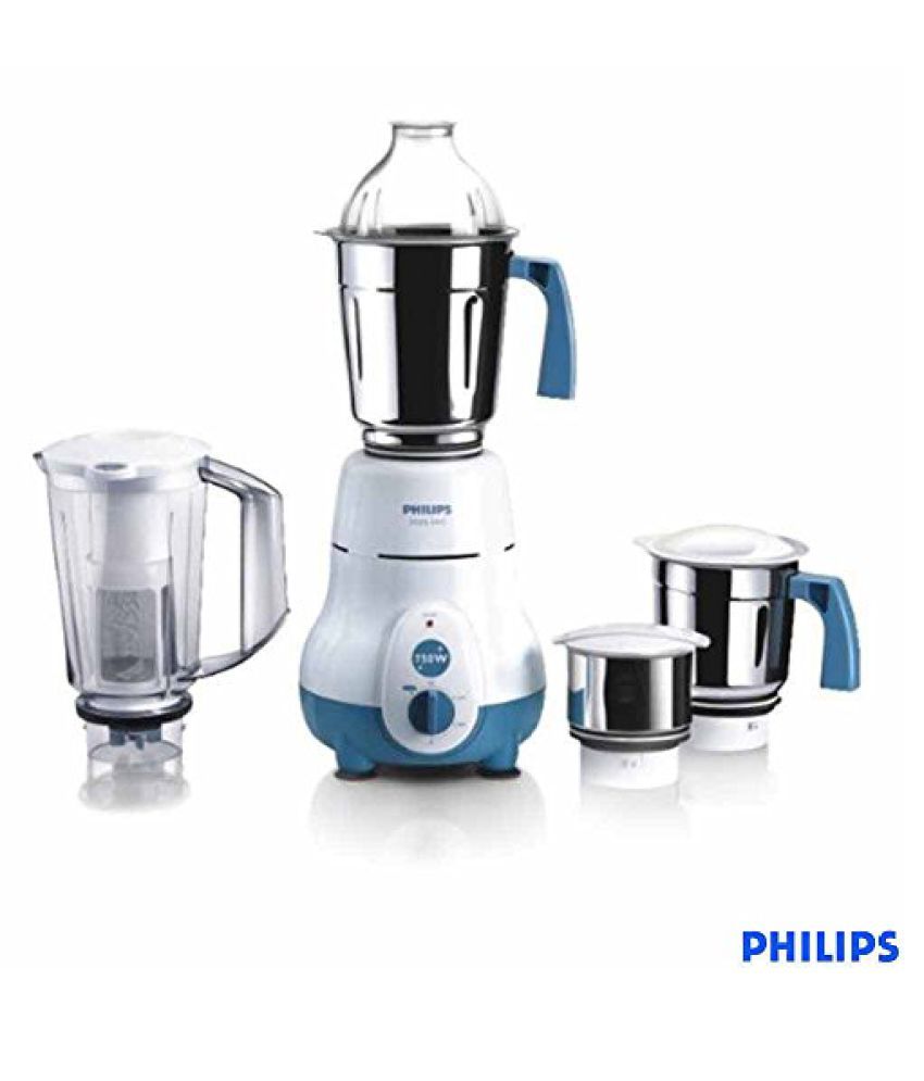 Philips Hl1645 750-watt 3 Jar Super Silent Vertical Mixer Grinder+blender Jar With Fruit Filter Blue available at snapdeal for Rs.5595