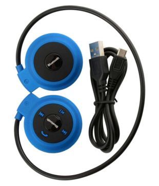 RASU Mini50345 Compatible Spice Mobile Wireless Bluetooth Headphone Blue available at SnapDeal for Rs.699