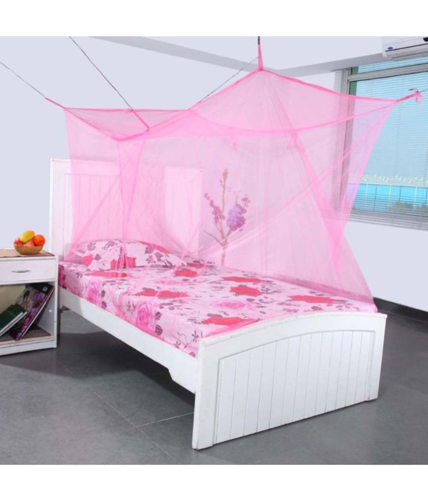 Ans Single Pink Plain Mosquito Net available at snapdeal for Rs.329