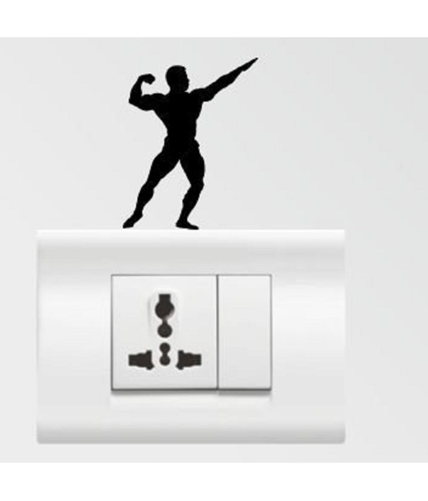 Genesis Arts 3d Bodybuilder Acrylic Switch Board Stickers available at snapdeal for Rs.150