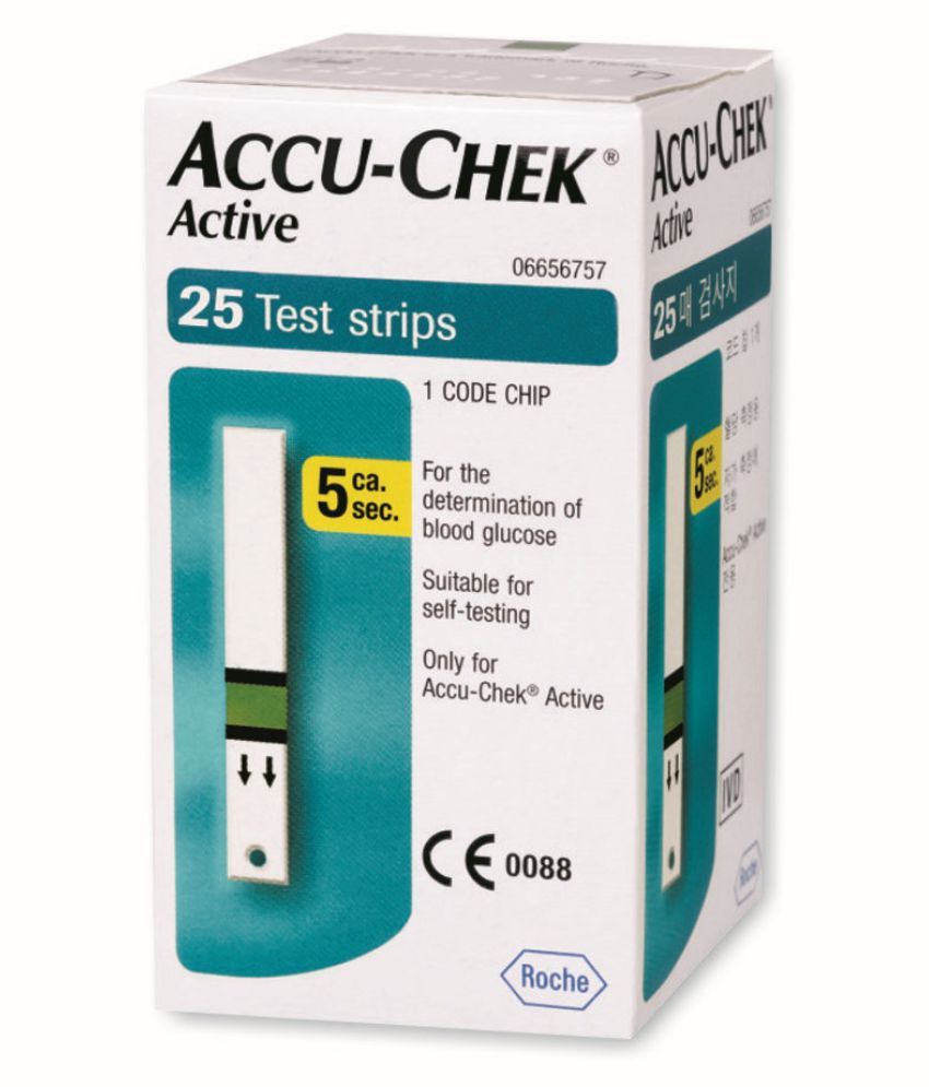 Accu Chek Active 25 Test Strips Exp: (09/2017) available at snapdeal for Rs.699