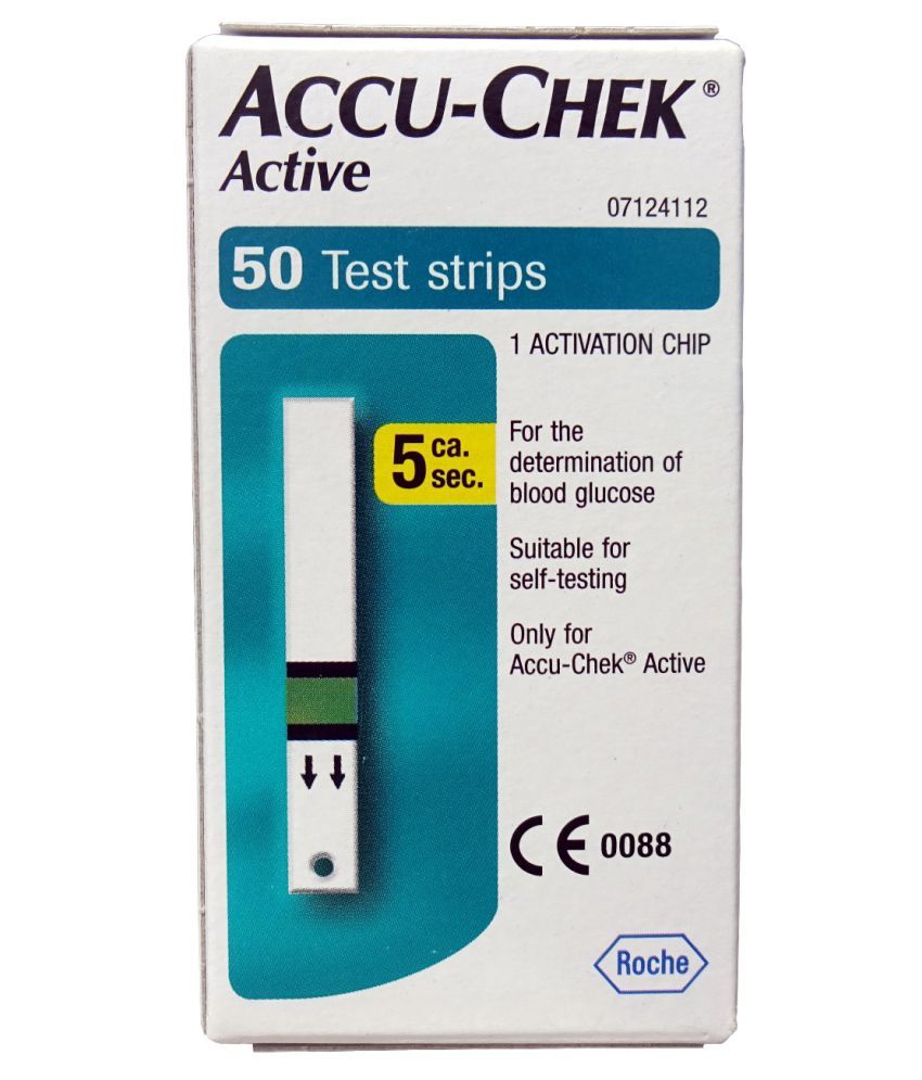 Accu-chek Active Glucometer Strips 50t 07124112 May 2018 available at snapdeal for Rs.768