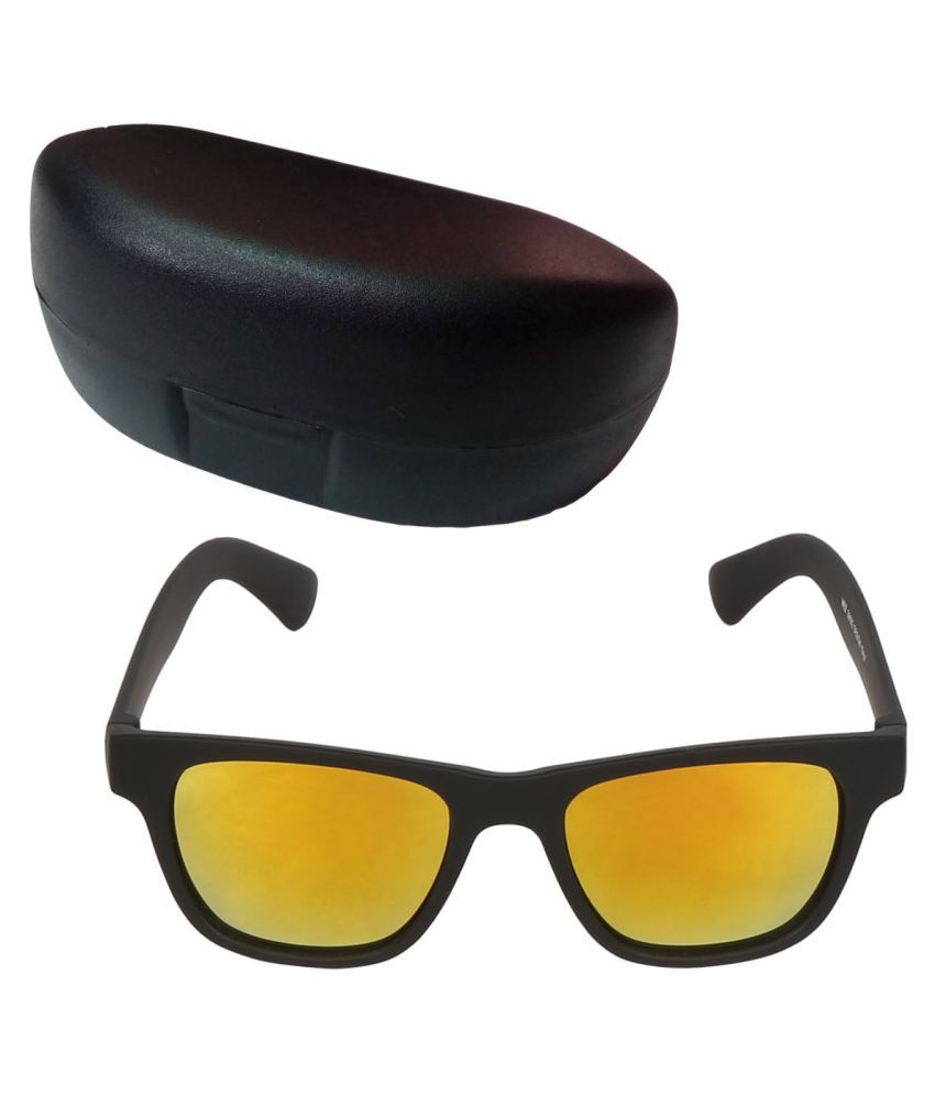 Mango People Golden Wayfarer Sunglasses ( Mpwiz-39092-bk.gd01 ) available at snapdeal for Rs.255