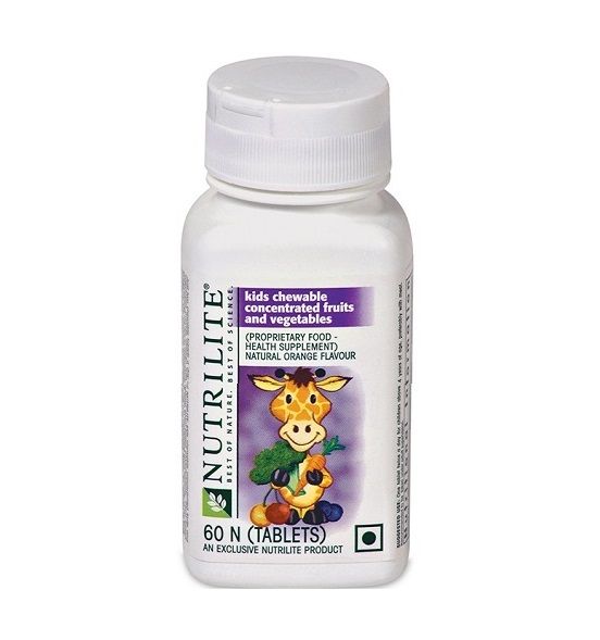 Amway Nutrilite Kids Chewable Concentrated Fruits & Vegetables (60 Tablets) available at snapdeal for Rs.1340