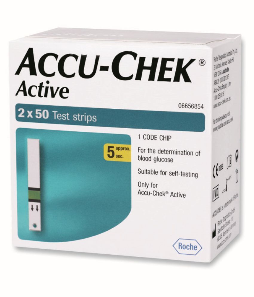 Accu Chek Active 100 Test Strips Active March'2018 available at snapdeal for Rs.1395