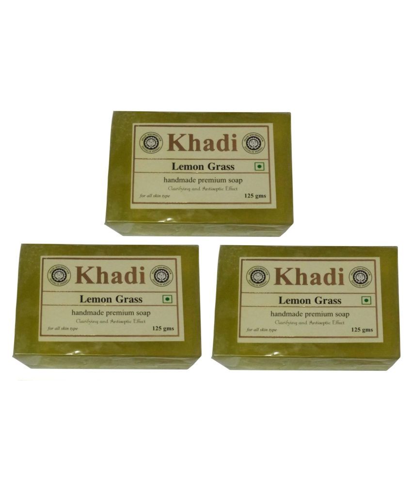 Khadi Herbal Lemon Grass Soap Bathing Bar 375 Gm Pack Of 3 available at snapdeal for Rs.180