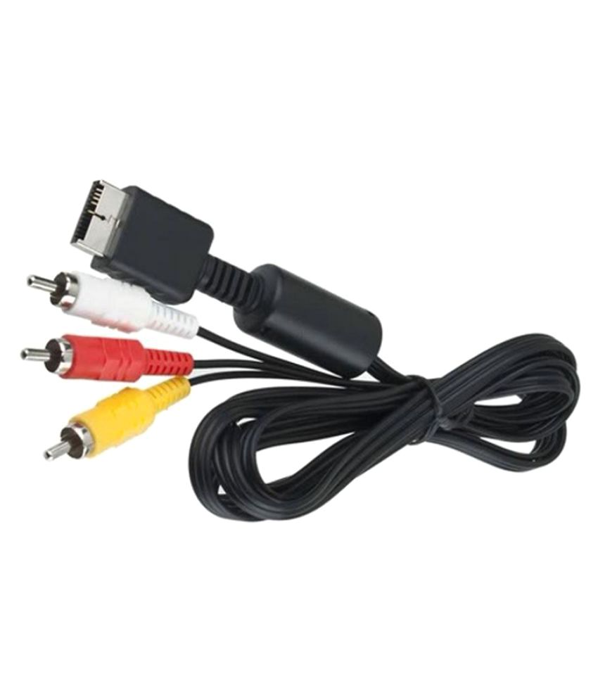 Gs Kirti Black Av Cable For Ps3 , Ps2 available at snapdeal for Rs.210
