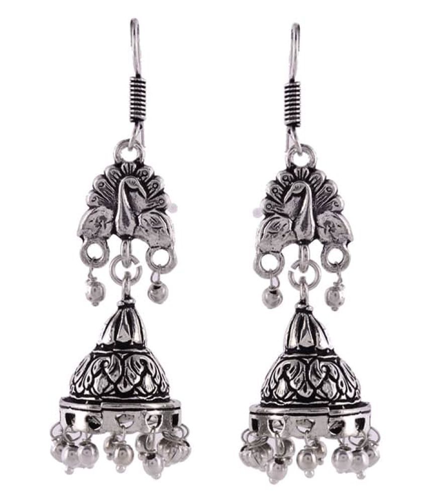 Styyo Silver Jhumki Set With Impressive Design available at snapdeal for Rs.120