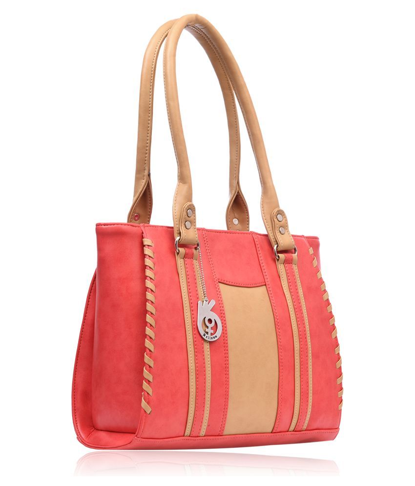 BELIZZA PeachPuff Faux Leather Shoulder Bag Buy BELIZZA PeachPuff