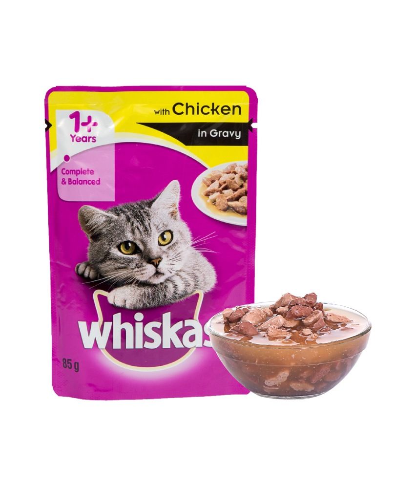 Whiskas Wet Cat Food Chicken In Gravy For Adult Cats 1 Year 85 G