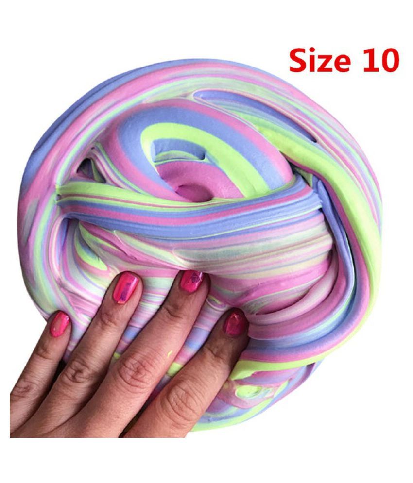 Popular Rainbow Fluffy Floam Slime Toy Scented Stress Relief Toy No