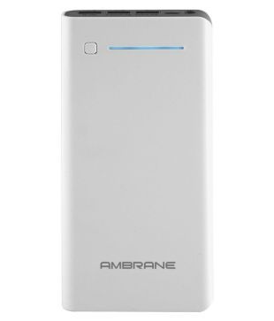 Ambrane P 2000 20800 mAh Li Ion Power Bank White Grey