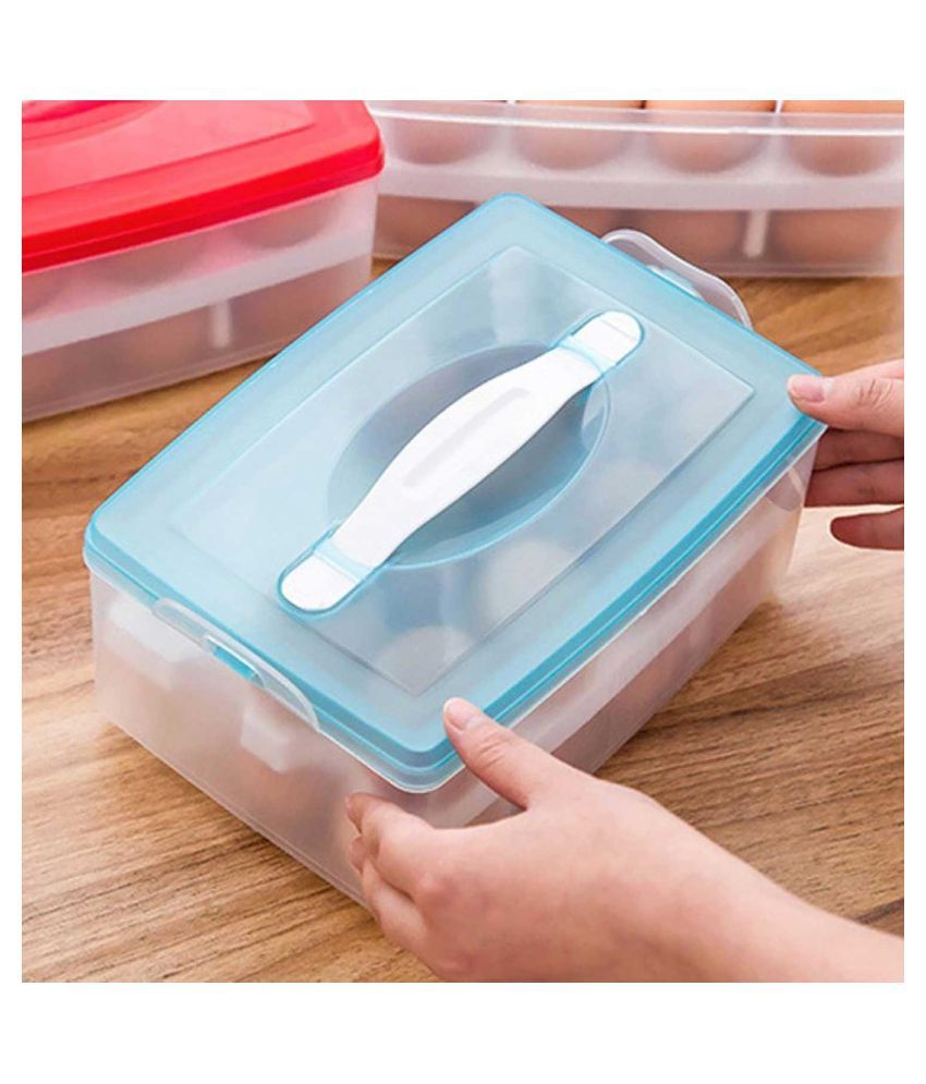 KANHA Double Layer All In One Egg Storage Box Food Storage Box