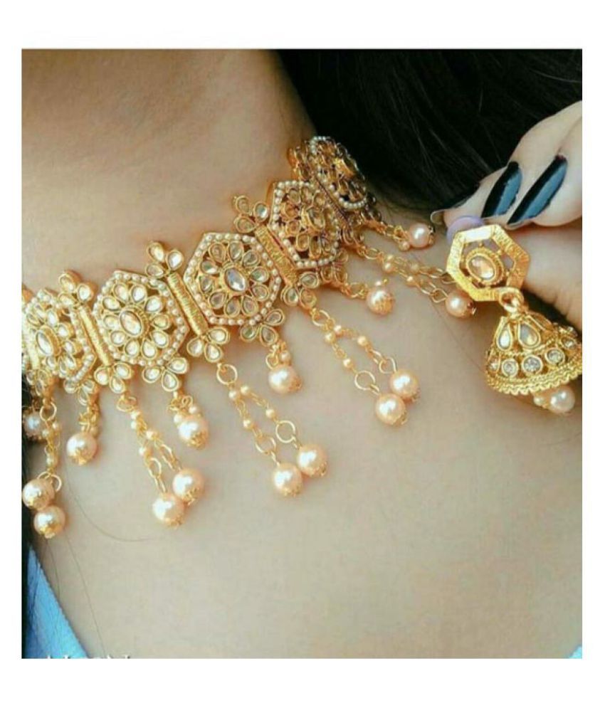 Gilher Copper Golden Choker Contemporary Fashion Kt Gold Plated