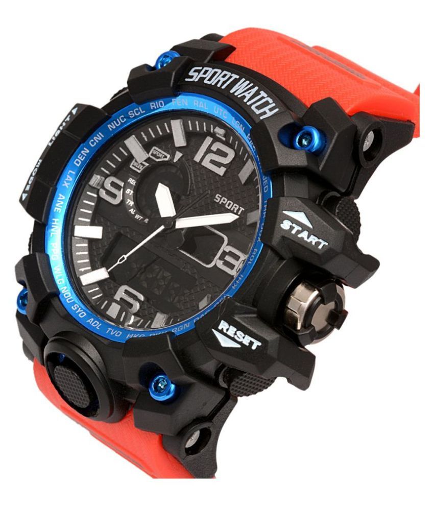 Skmei Red Blue Silicon Analog Digital Men S Watch Buy Skmei