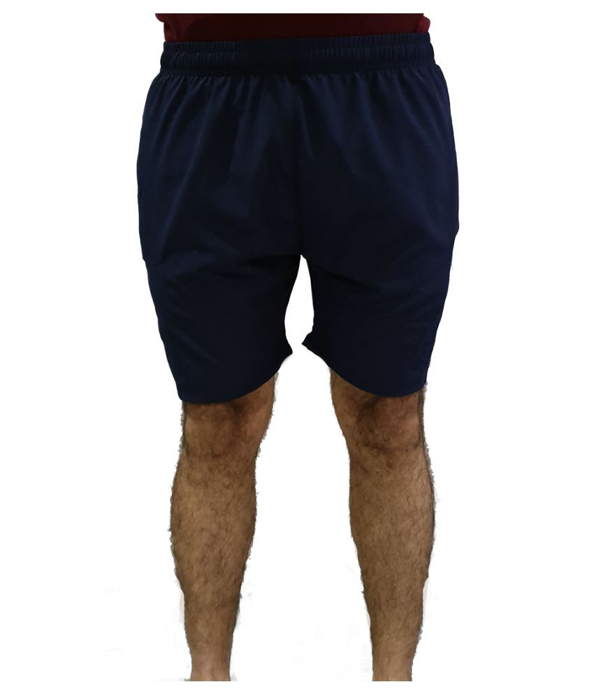 Flying Cannon Navy Polyester Lycra Fitness Shorts Single Buy Flying