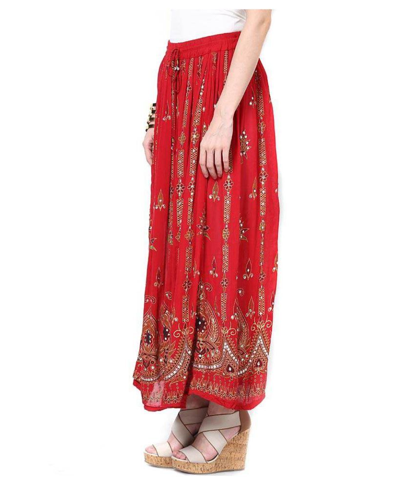 Buy Rajasthani Sarees Cotton Straight Skirt Red Online At Best Prices