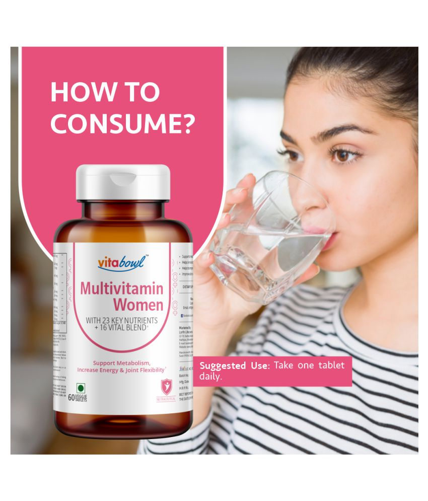 Vitabowl Multivitamin Tablets For Women With 23 Key Nutrients 16