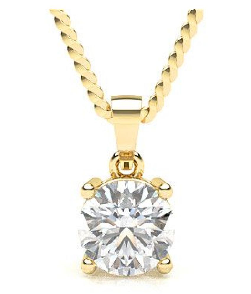 Ratti Zircon Original Lab Certified Gold Plated Pendant For