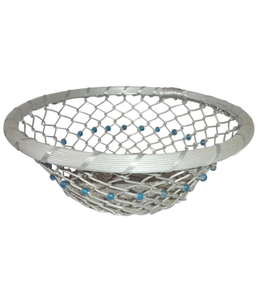 Homestyle India Silver Aluminium Decorative Fruit Baskets Buy