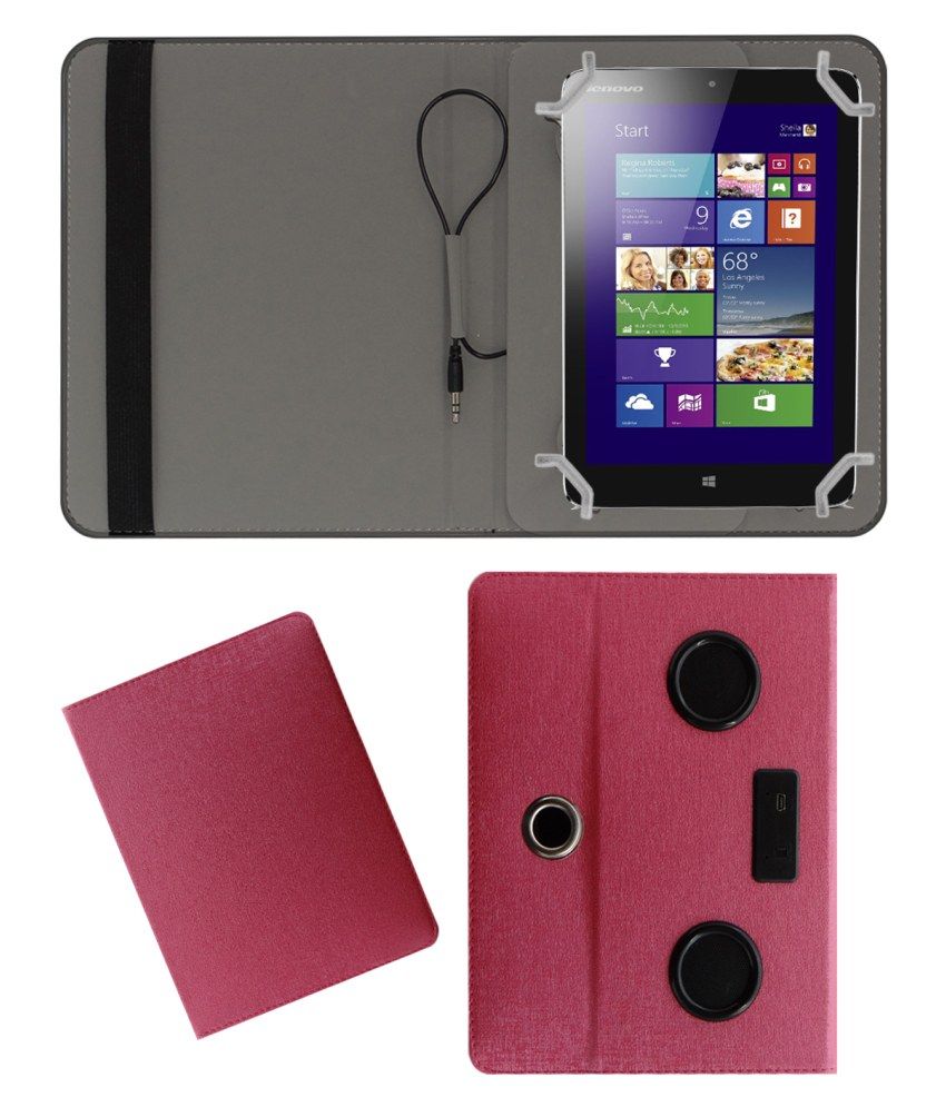 Acm Portable 360 Degree Rotating Rotate Music Speaker Leather Flip Cover Lenovo Thinkpad 8 Tablet Case Stand Pink Cases Covers Online At Low Prices Snapdeal India