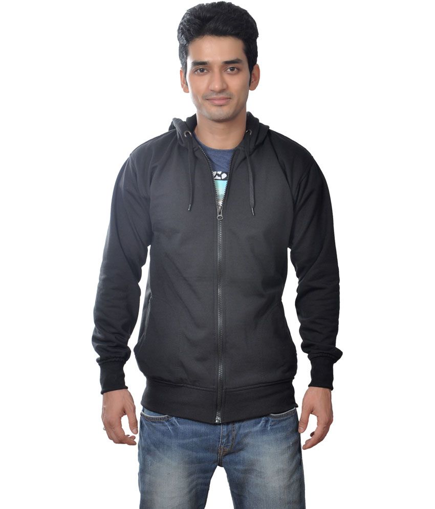     			Vibgyor Full Sleeve Premium Men's Black Sweat Shirt With Zipper
