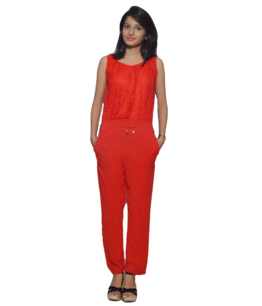 Folks Fashion Red Cotton Jumpsuits Buy Folks Fashion Red Cotton Jumpsuits Online at Best