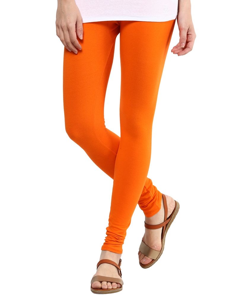 orange workout leggings