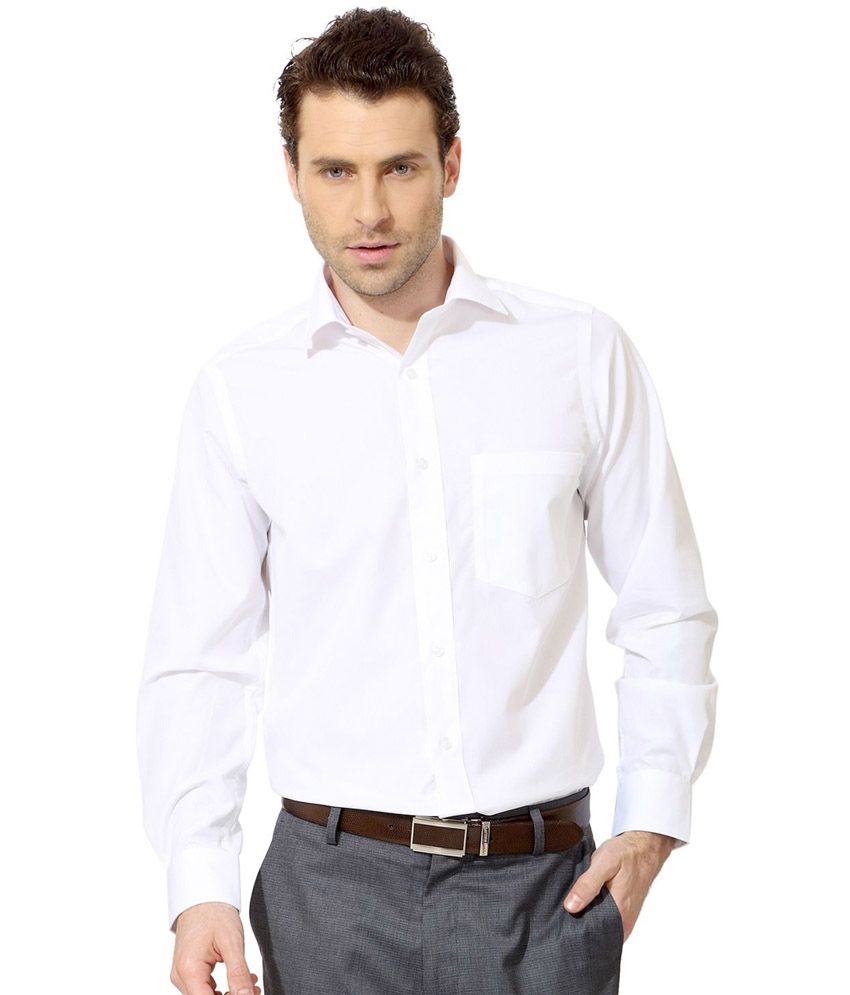 Copper Clothing White Cotton Regular Fit Formal Shirt - Pack Of 2 - Buy ...