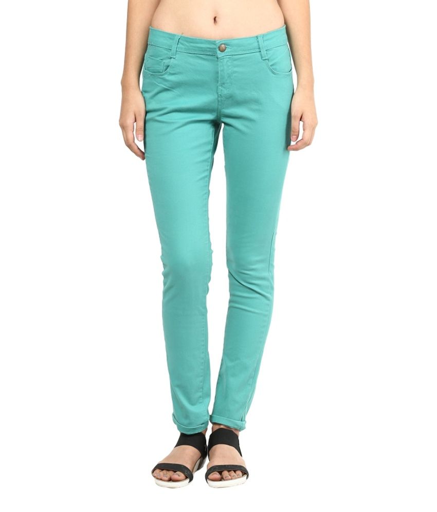 La Rochelle Green Denim Jeans Buy La Rochelle Green Denim Jeans