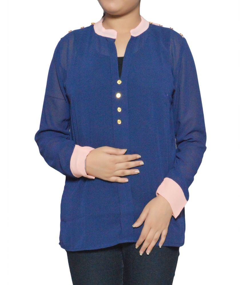navy cotton top womens