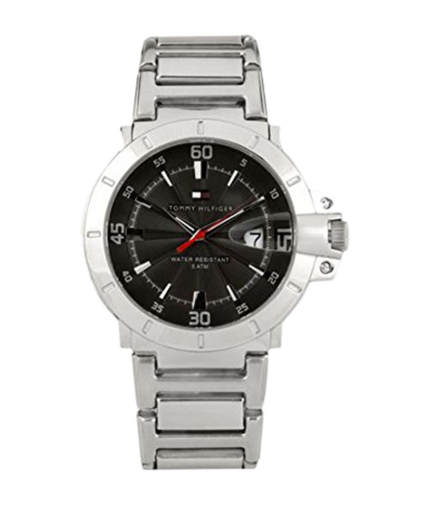 tommy hilfiger black dial watch