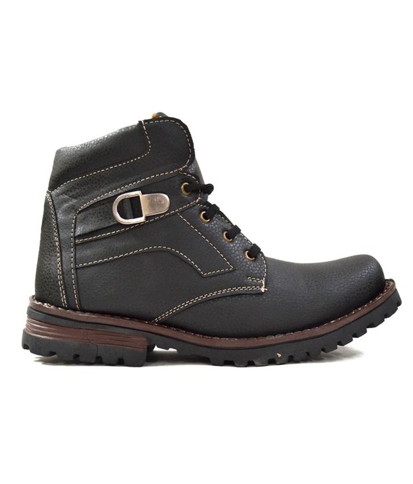 men faux leather boots