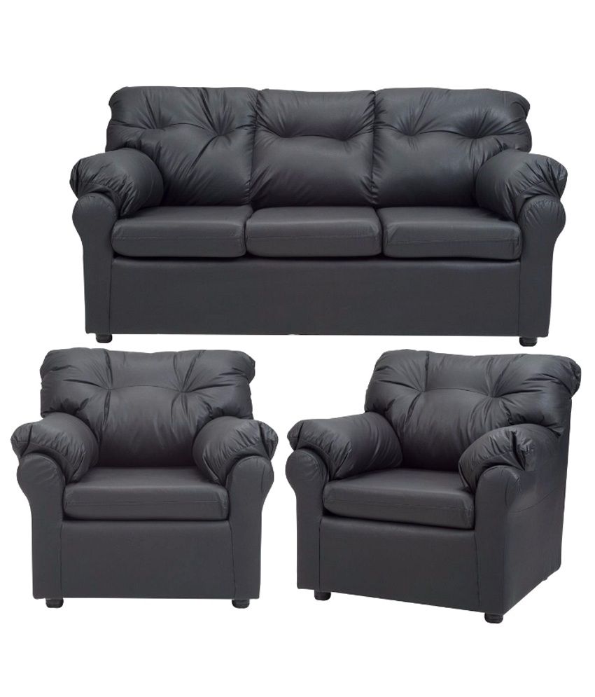 Elzada 5 Seater Sofa Set  3 1 1 in Black Buy Elzada 5  