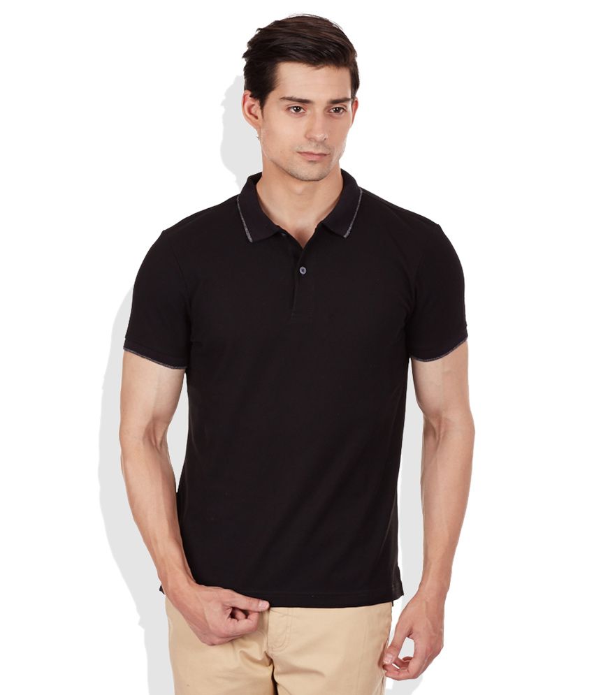 20% OFF on Giordano Black Polo Neck T Shirt on Snapdeal | PaisaWapas.com