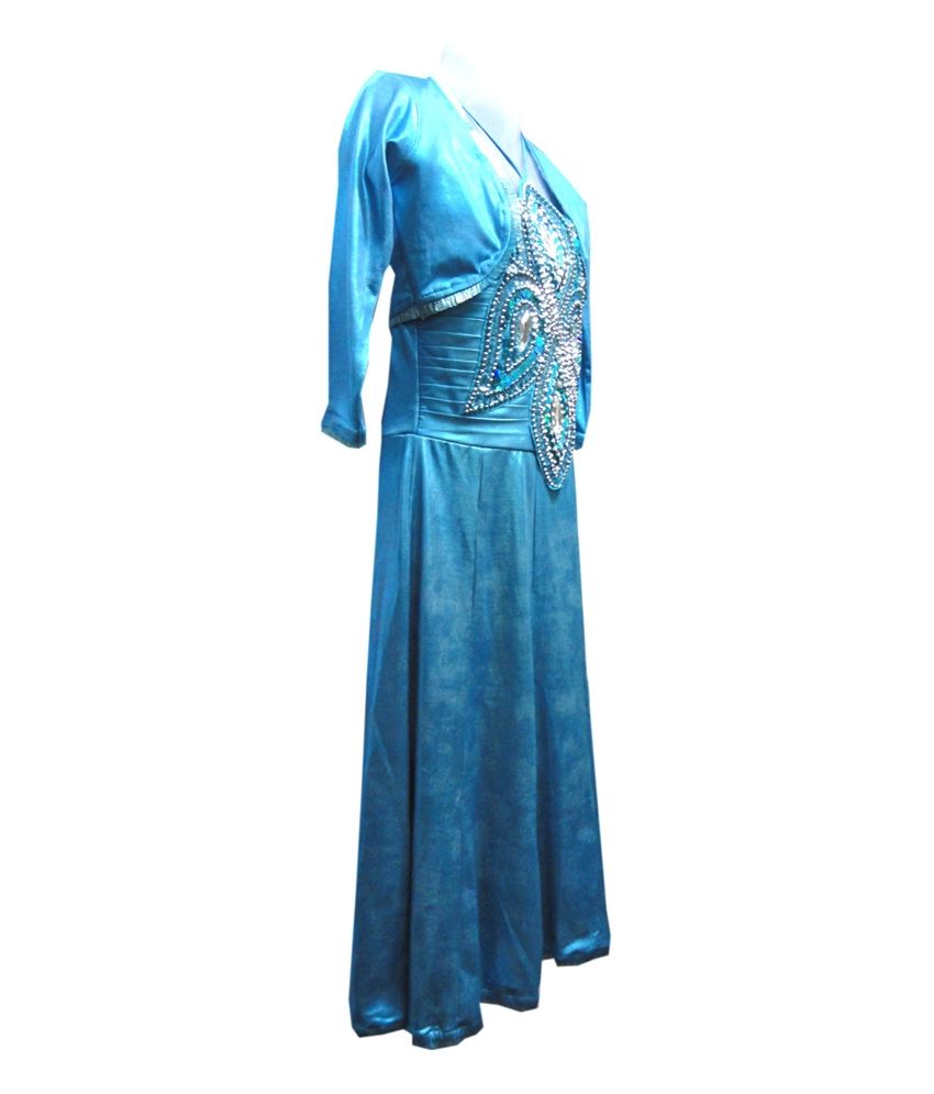 sleeveless long frocks