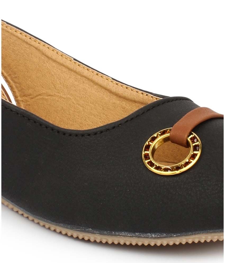tan leather ballerinas