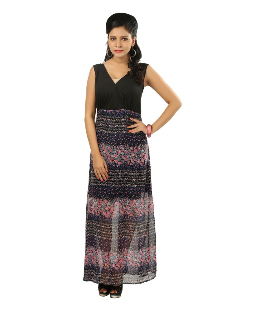 Advika Black Cotton Dresses - Buy Advika Black Cotton Dresses Online at ...