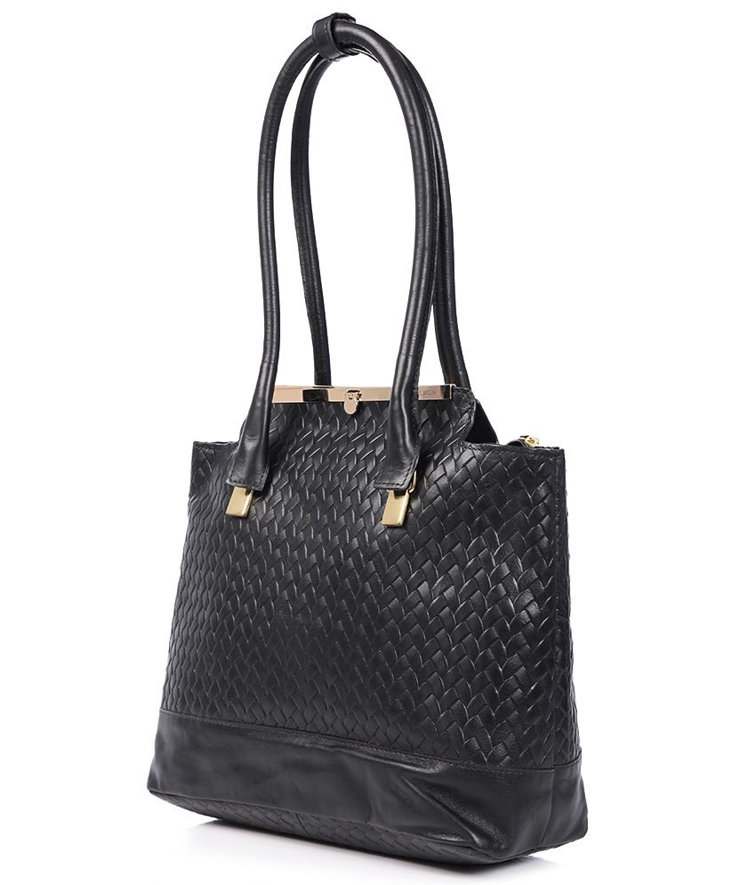 Hidesign Black Leather Shoulder Bag - Buy Hidesign Black Leather Shoulder Bag Online at Best ...