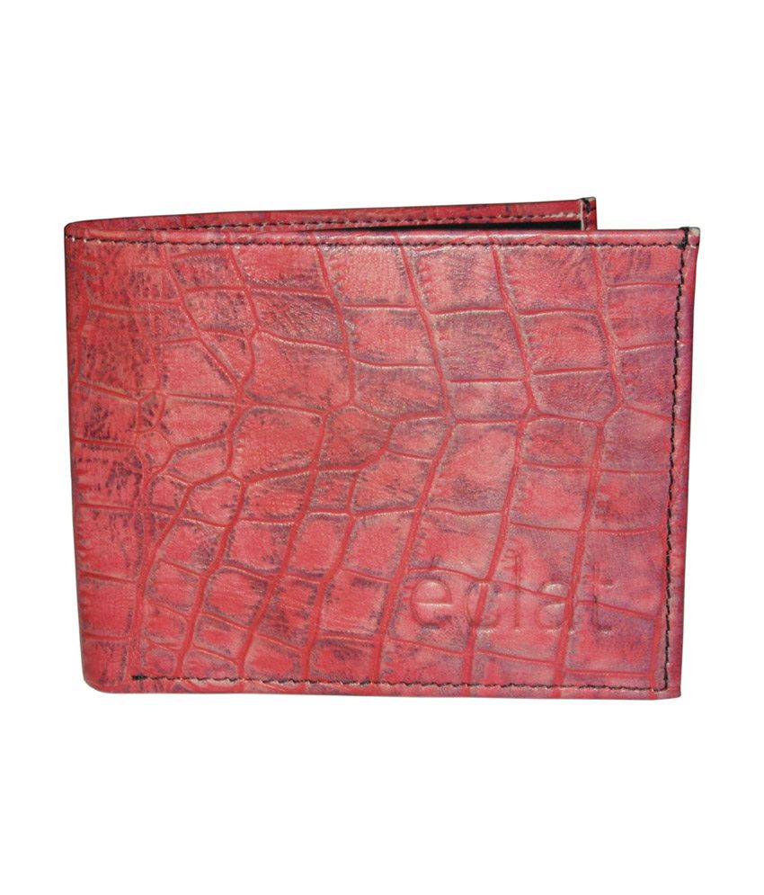 Eclat Red Leather Wallet For Men: Buy Online at Low Price in India - Snapdeal