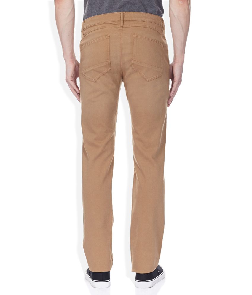 United Colors Of Benetton Brown Regular Fit Trousers - Buy United ...