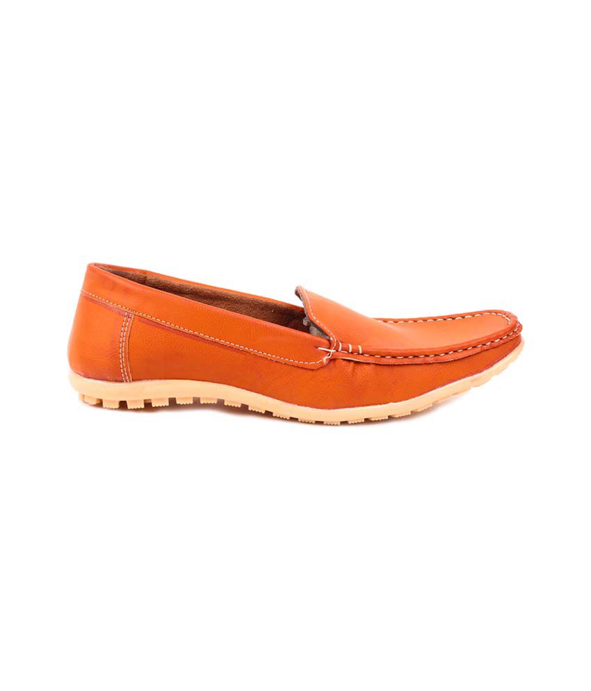 Footfad Orange Loafers - Buy Footfad Orange Loafers Online at Best ...