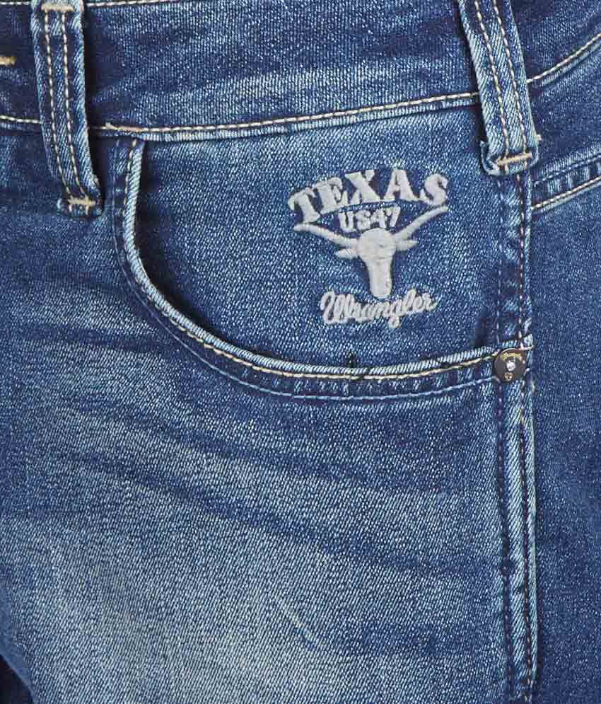 wrangler faded jeans